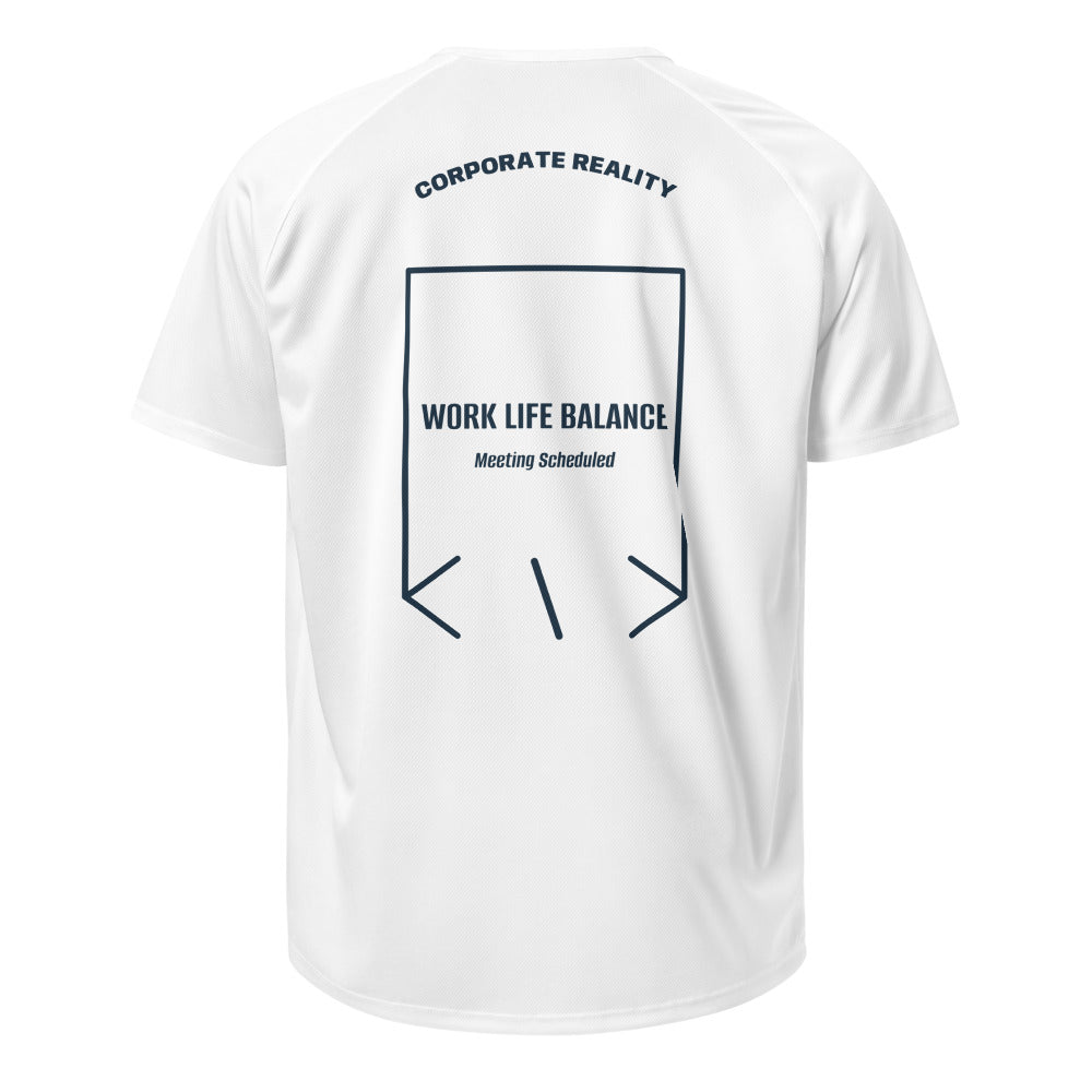 Work Life Balance — White French Navy back mockup