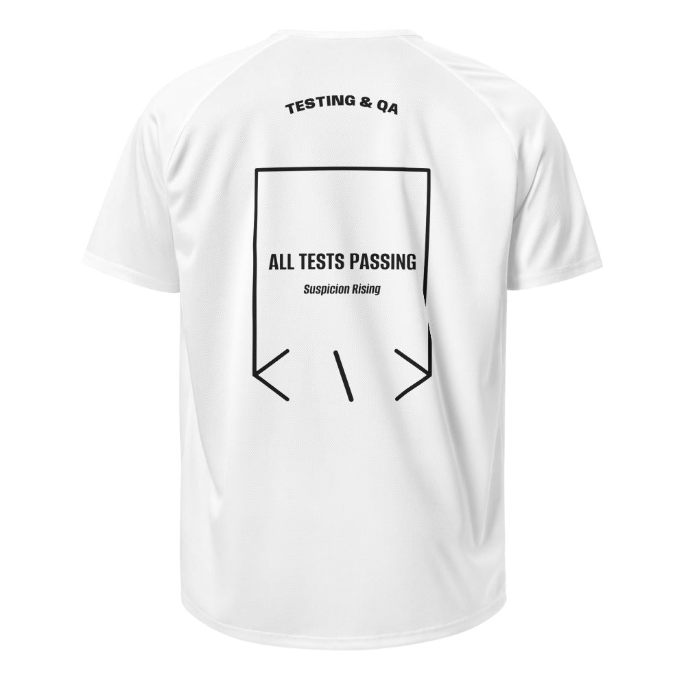 All Tests Passing — White Black back mockup