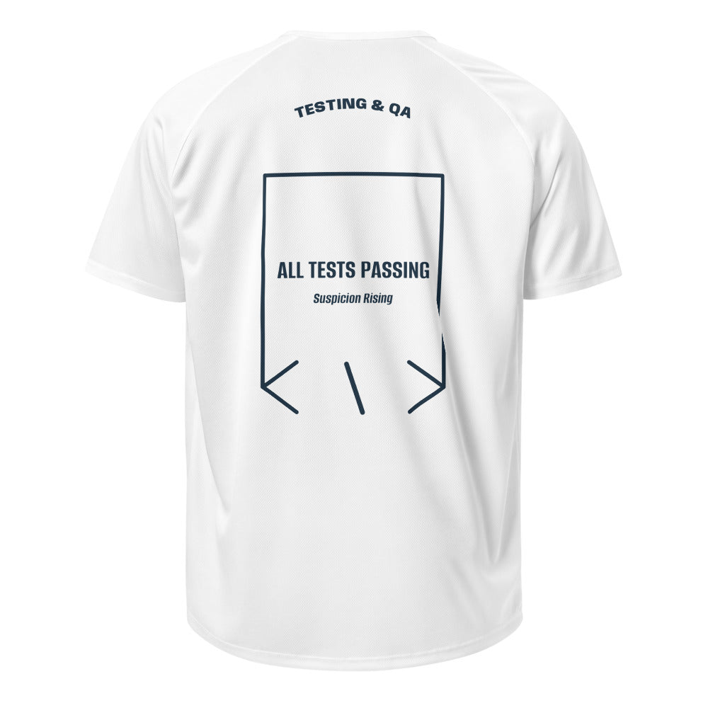 All Tests Passing — White French Navy back mockup