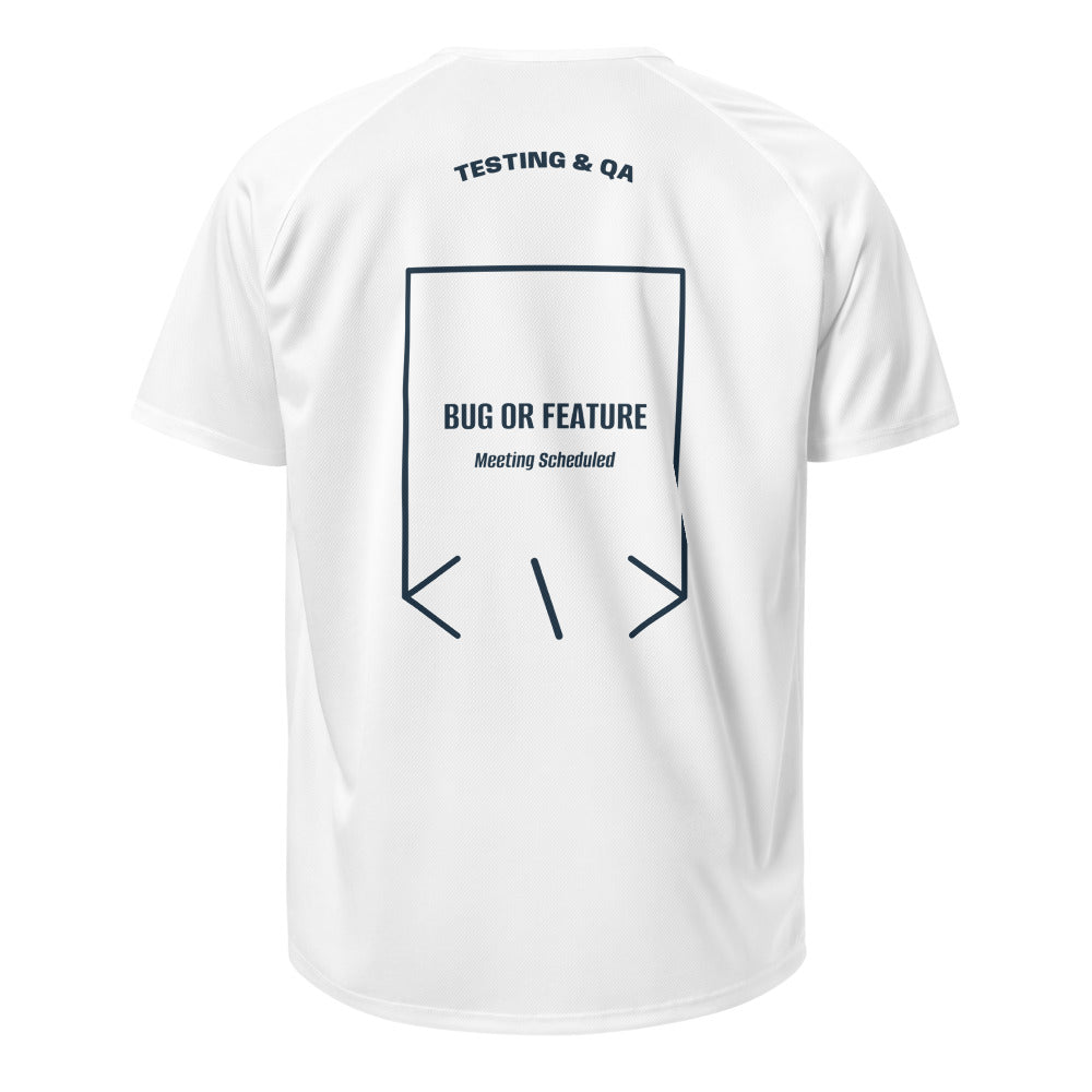 Bug Or Feature — White French Navy back mockup