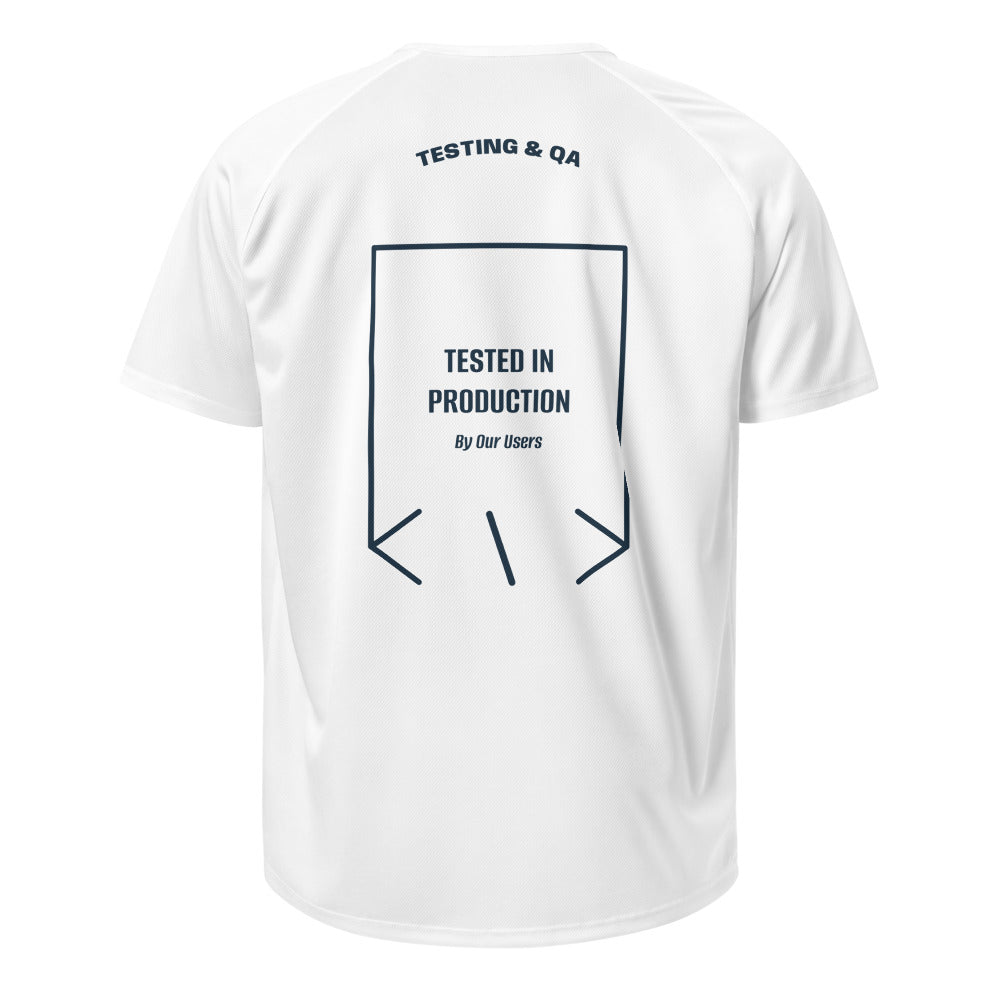 Tested In Production — White French Navy back mockup