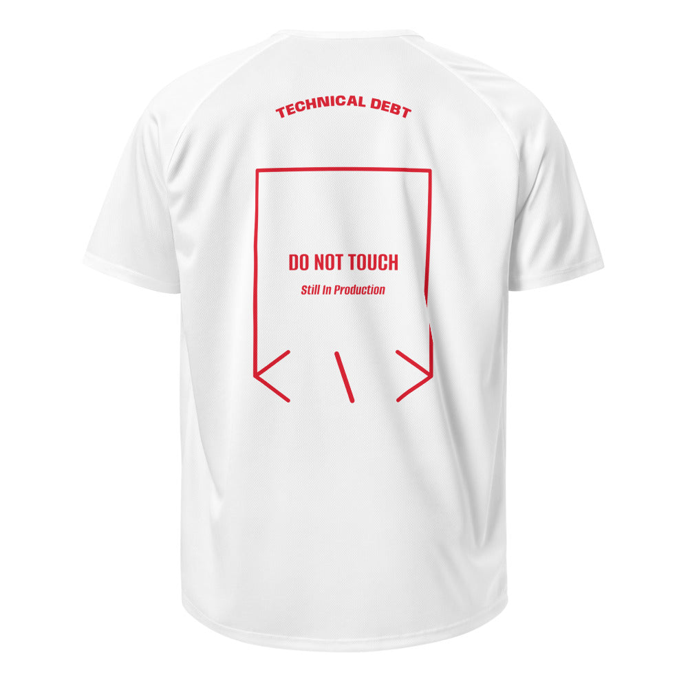 Do Not Touch — White Red back mockup