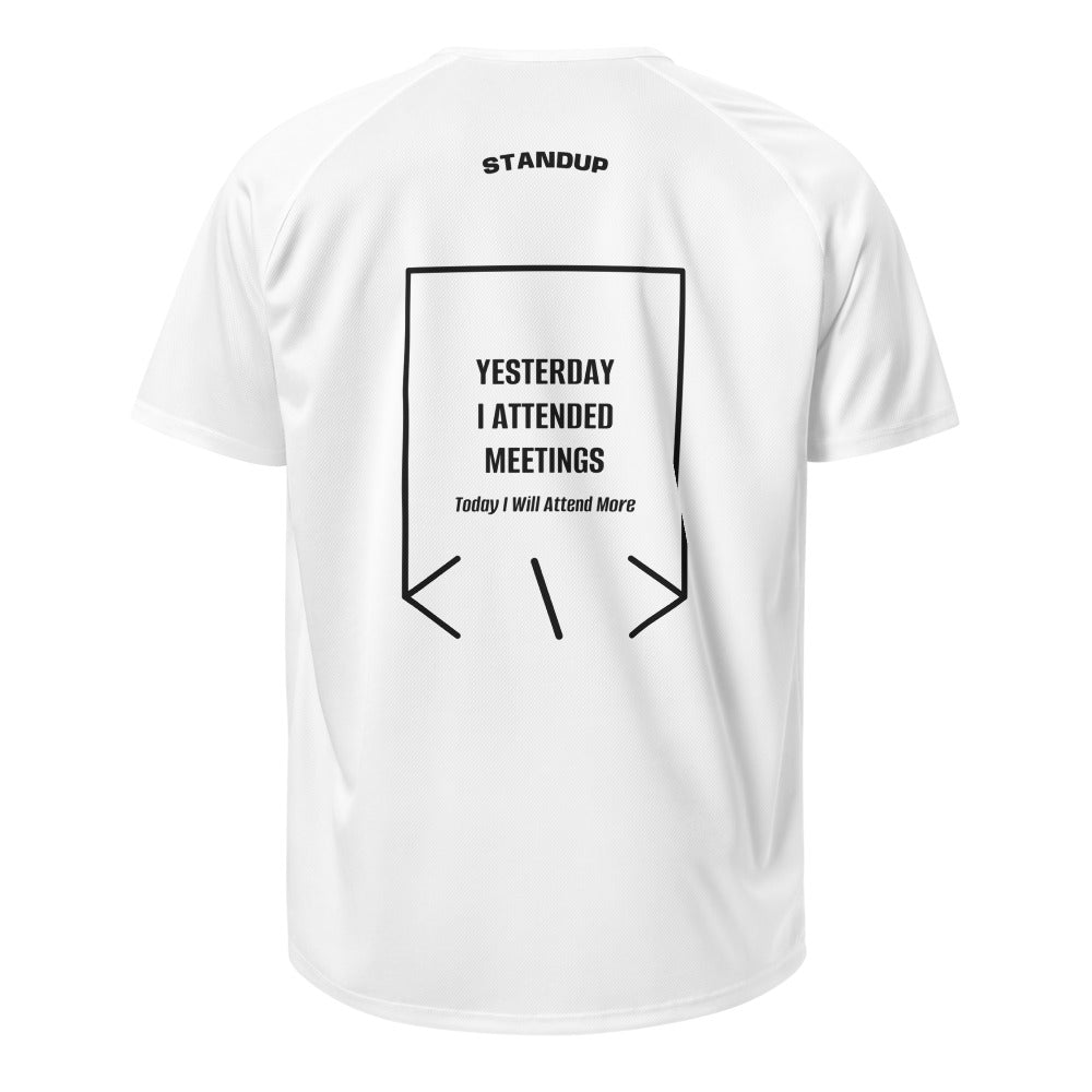 Yesterday I Attended Meetings — White Black back mockup