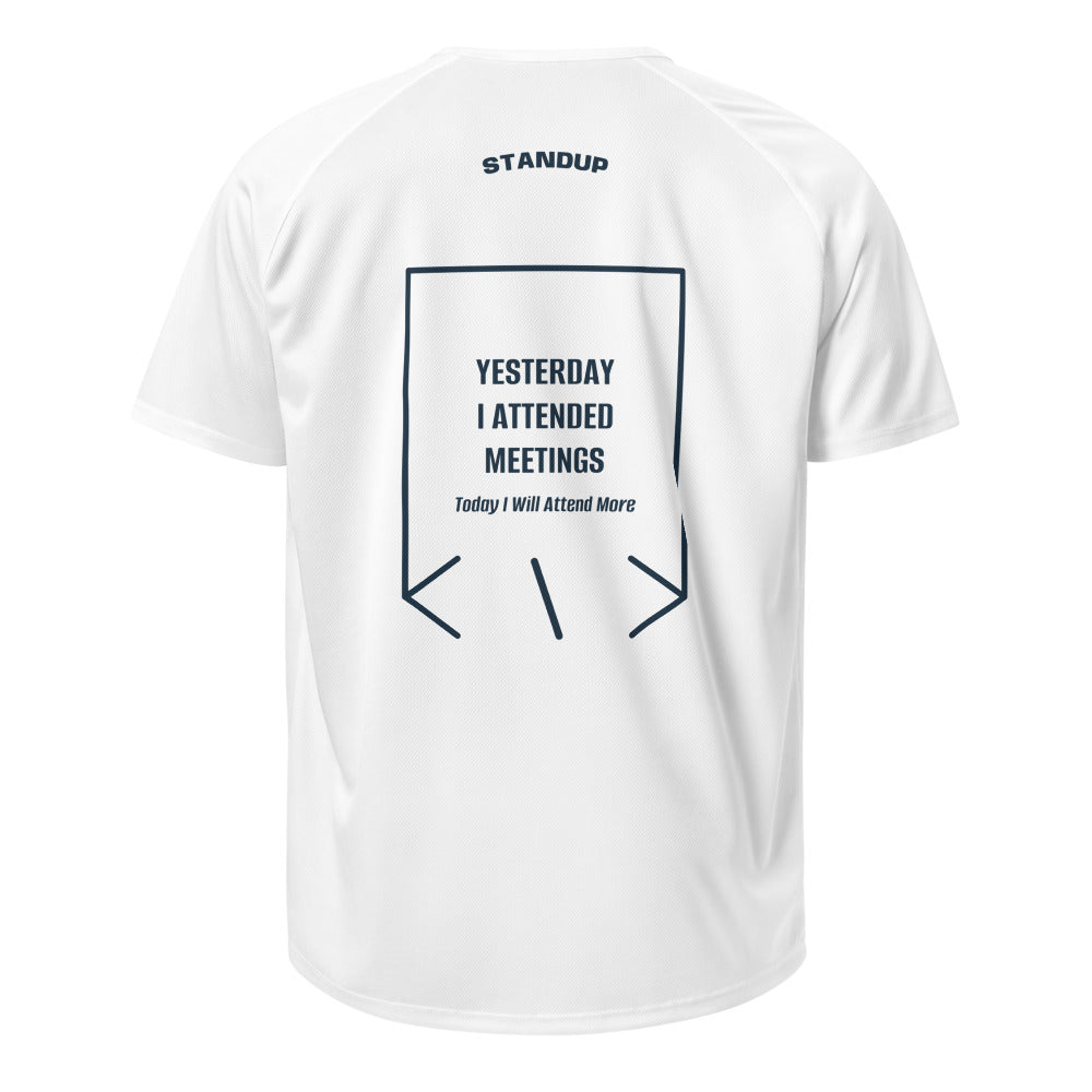 Yesterday I Attended Meetings — White French Navy back mockup