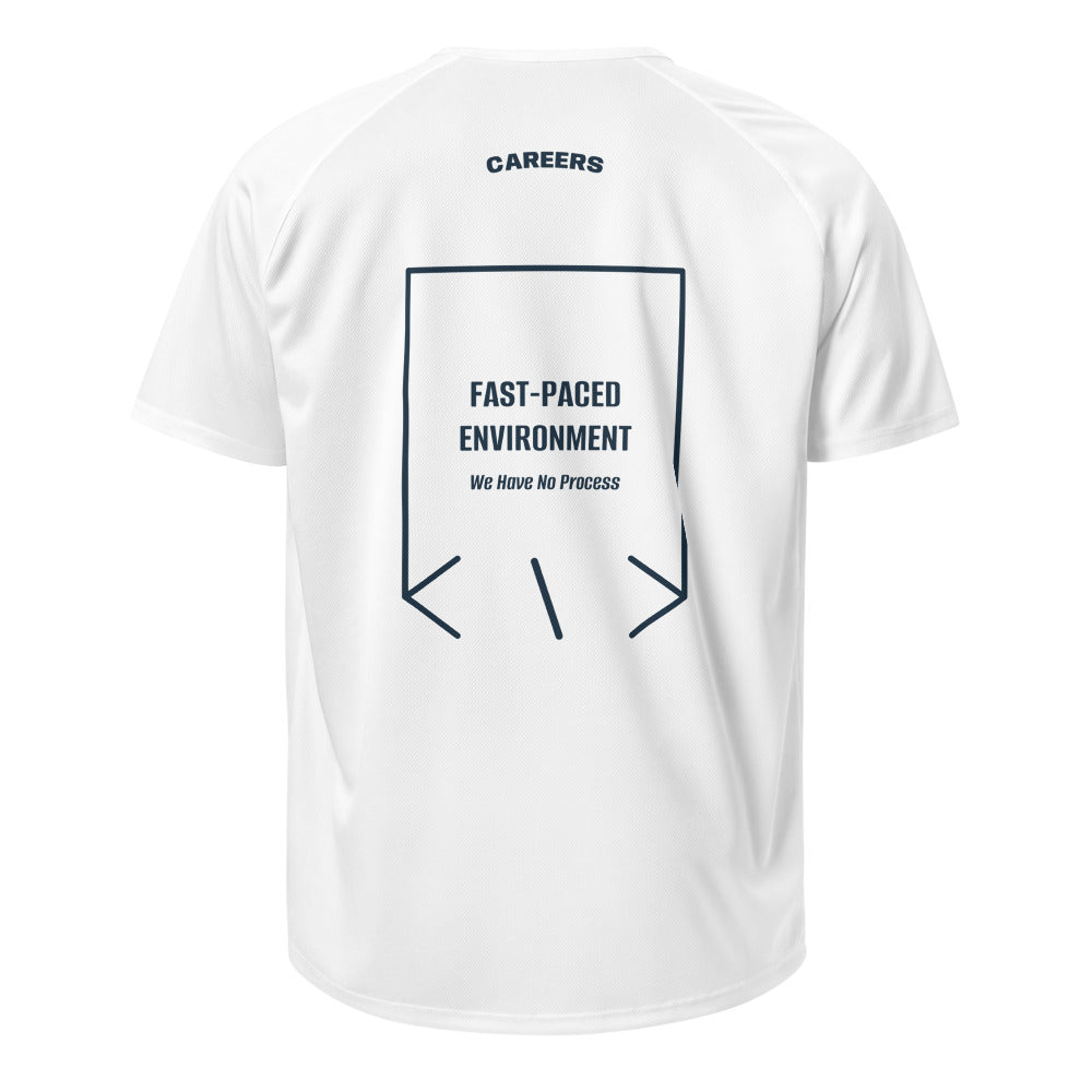 Fast-Paced Environment — White French Navy back mockup