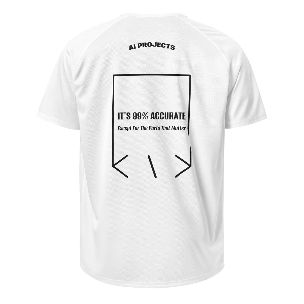 It's 99% Accurate — White Black back mockup