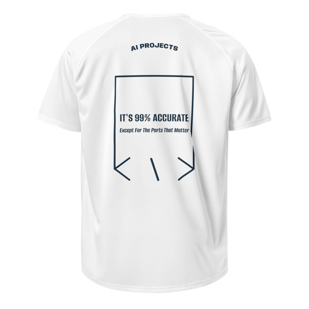 It's 99% Accurate — White French Navy back mockup