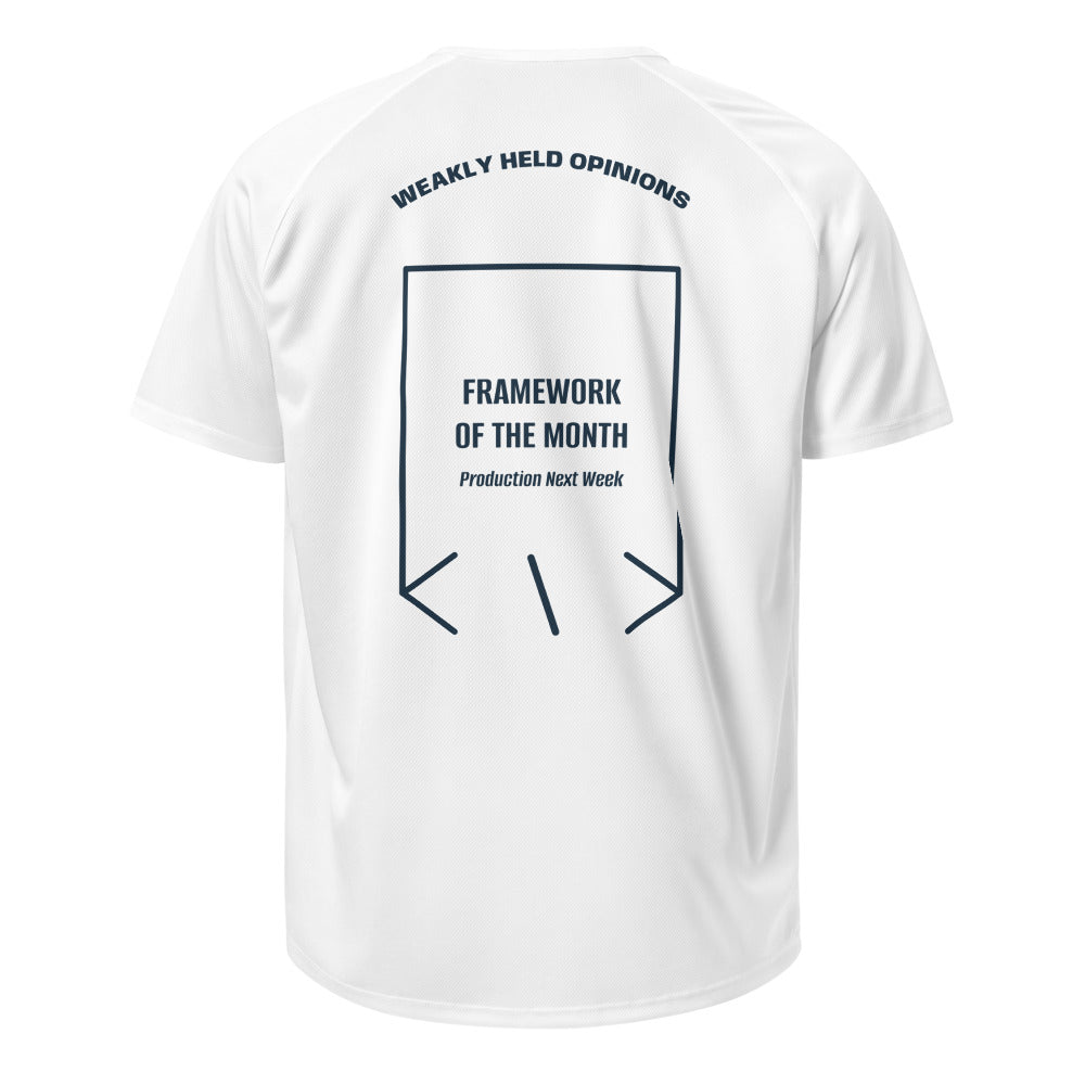 Framework Of The Month — White French Navy back mockup