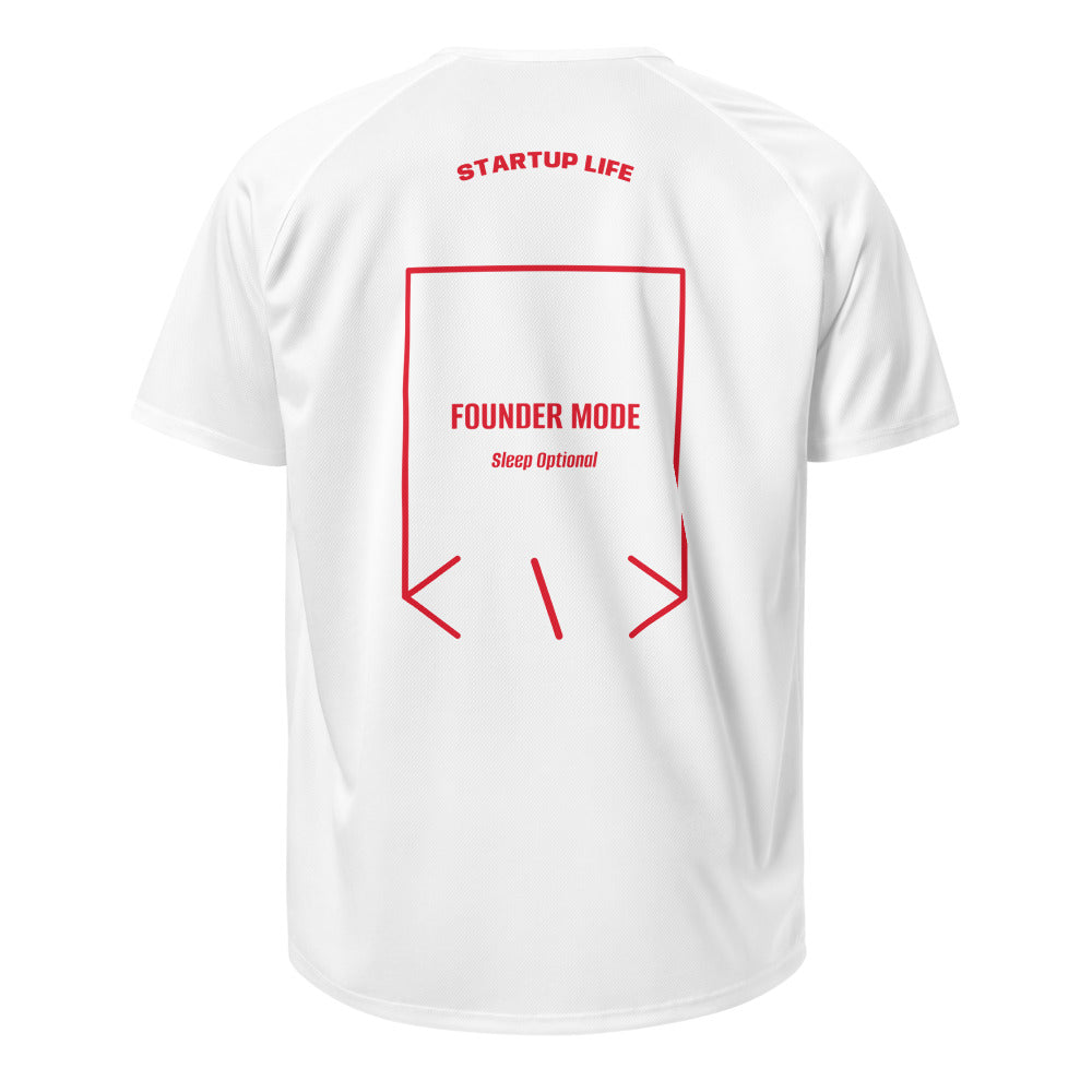 Founder Mode — White Red back mockup
