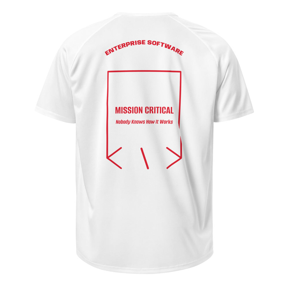 Mission Critical — White Red back mockup