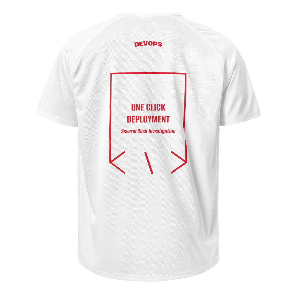 One Click Deployment — White Red back mockup