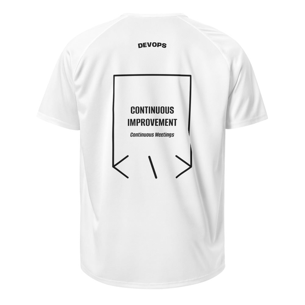Continuous Improvement — White Black back mockup
