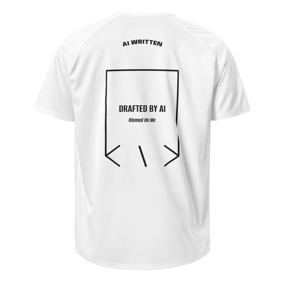 Drafted By AI — White Black back mockup