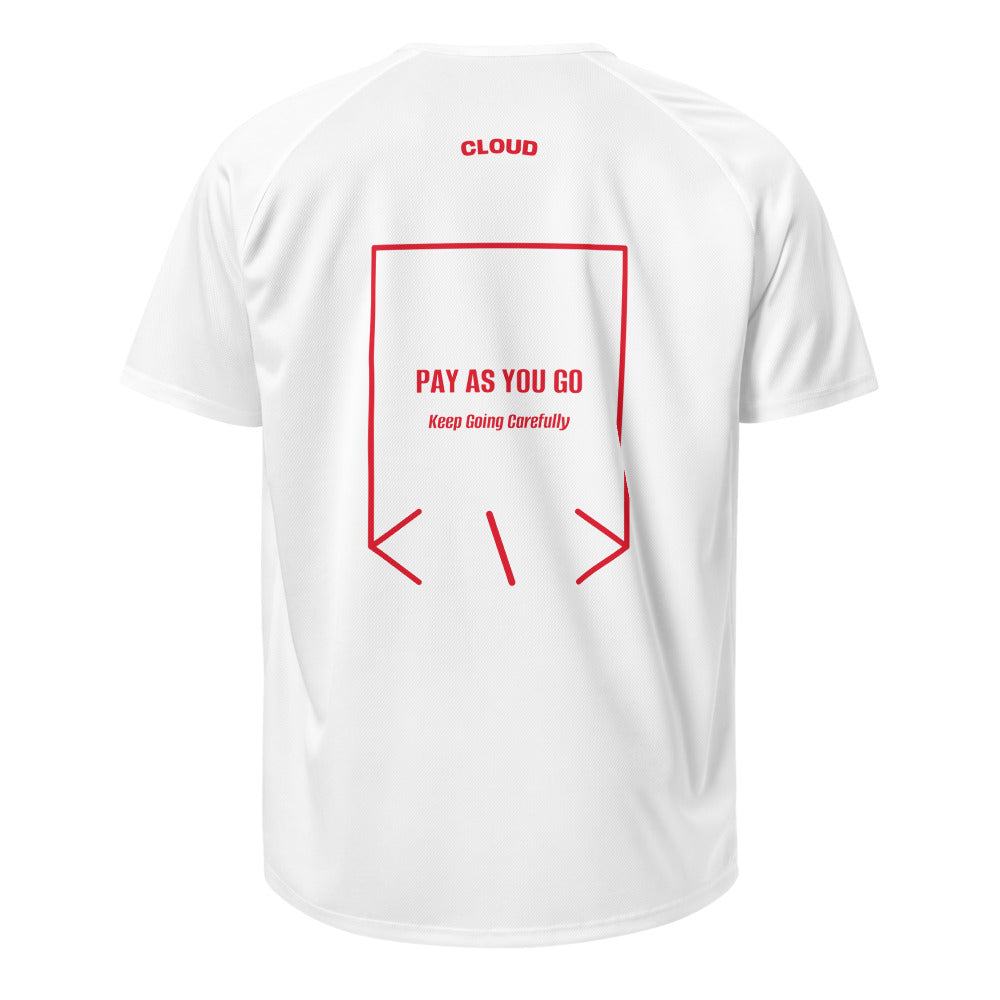Pay As You Go — White Red back mockup