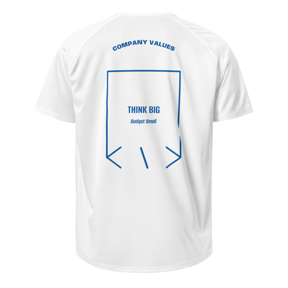 Think Big — White Royal Blue back mockup