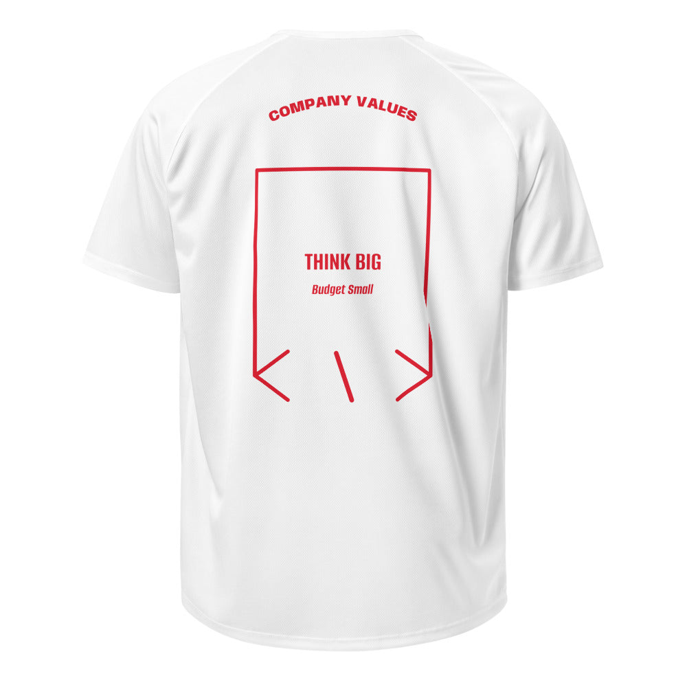 Think Big — White Red back mockup