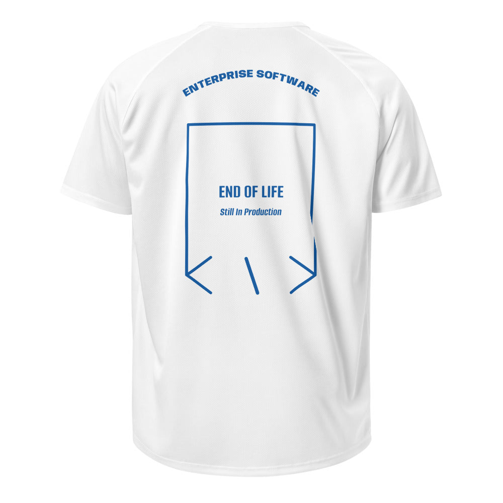 End Of Life — White Royal Blue back mockup
