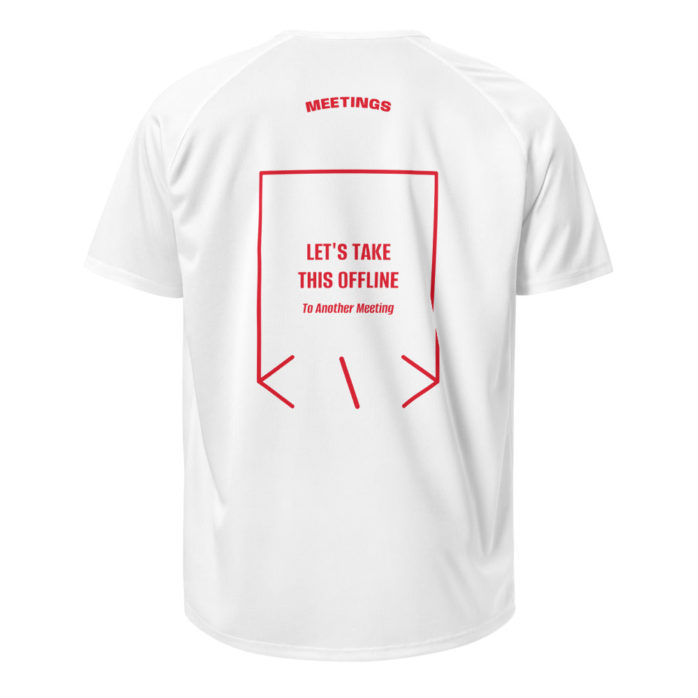 Let's Take This Offline — White Red back mockup