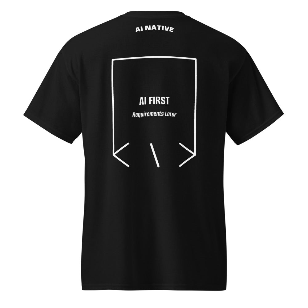 AI First — Black White back mockup
