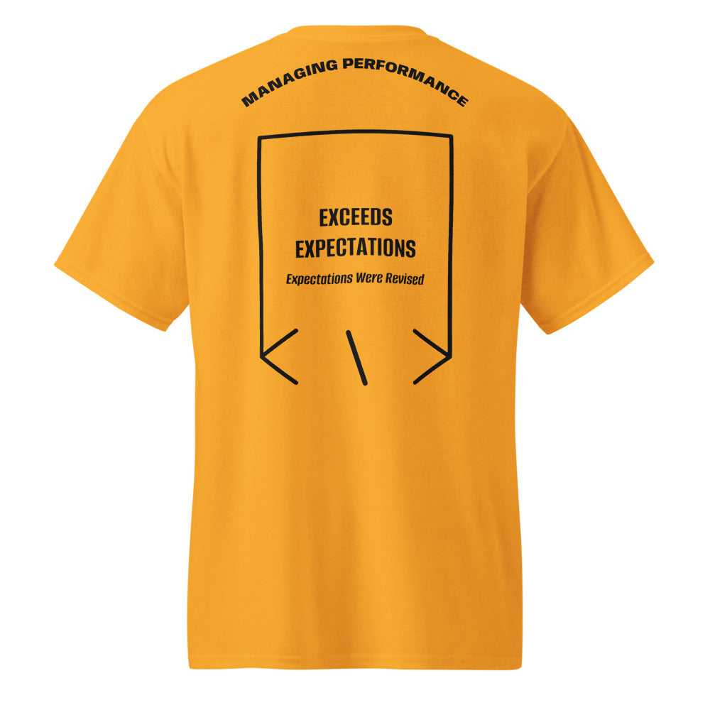 Exceeds Expectations — Gold Black back mockup