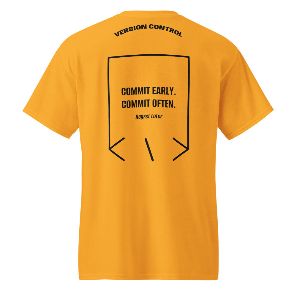 Commit Early. Commit Often. — secondary back mockup