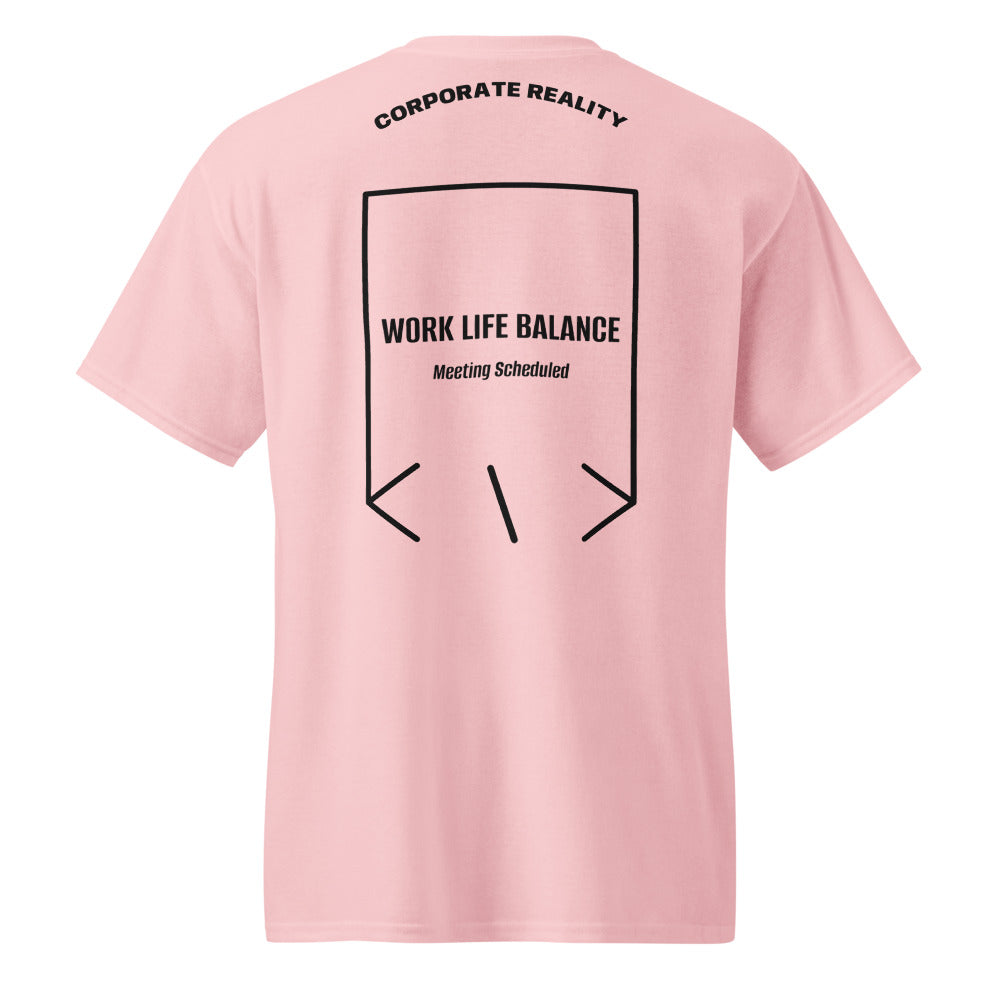 Work Life Balance — Light Pink Black back mockup