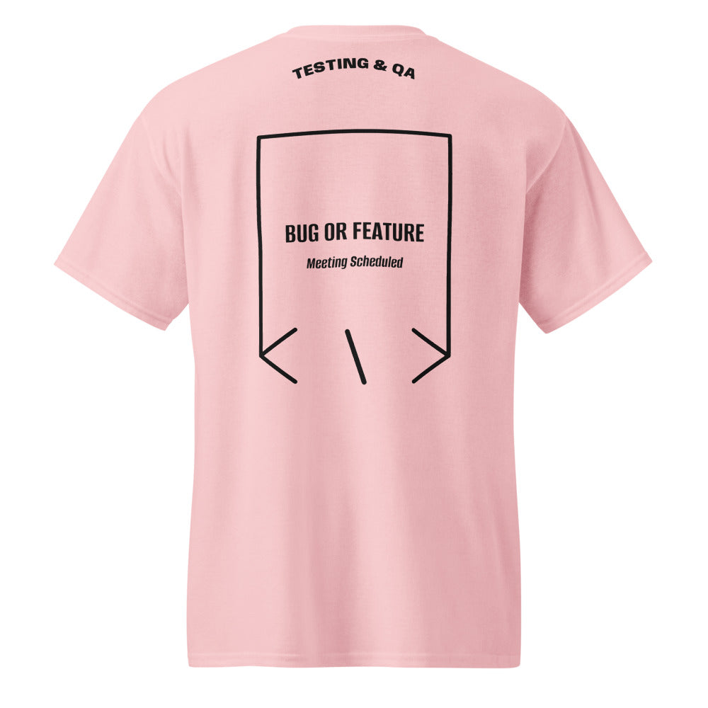 Bug Or Feature — Light Pink Black back mockup
