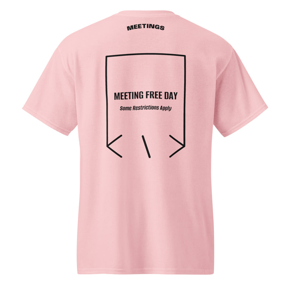 Meeting Free Day — Light Pink Black back mockup