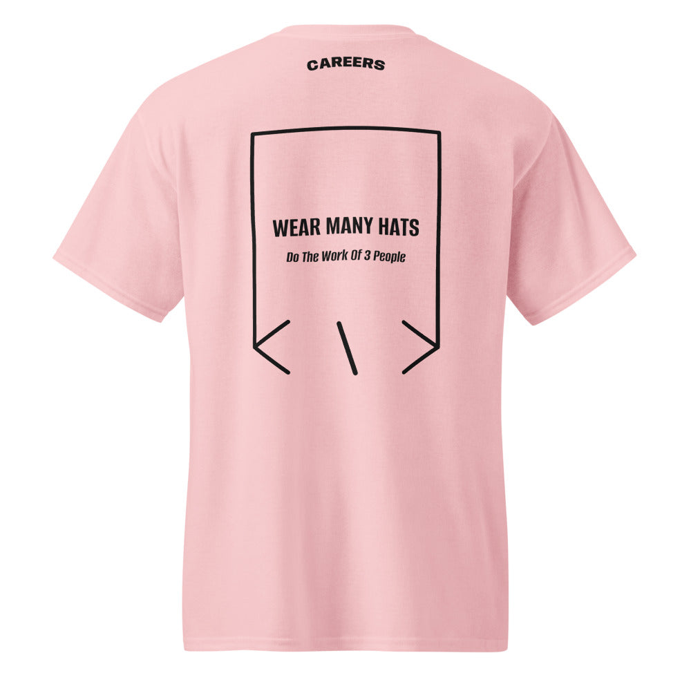 Wear Many Hats — Light Pink Black back mockup