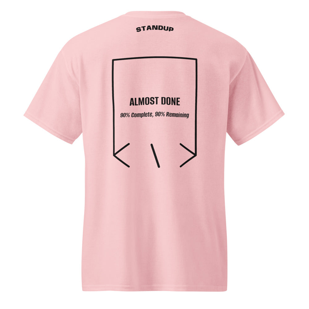 Almost Done — Light Pink Black back mockup
