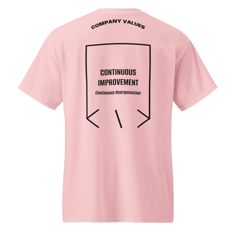 Continuous Improvement — Light Pink Black back mockup