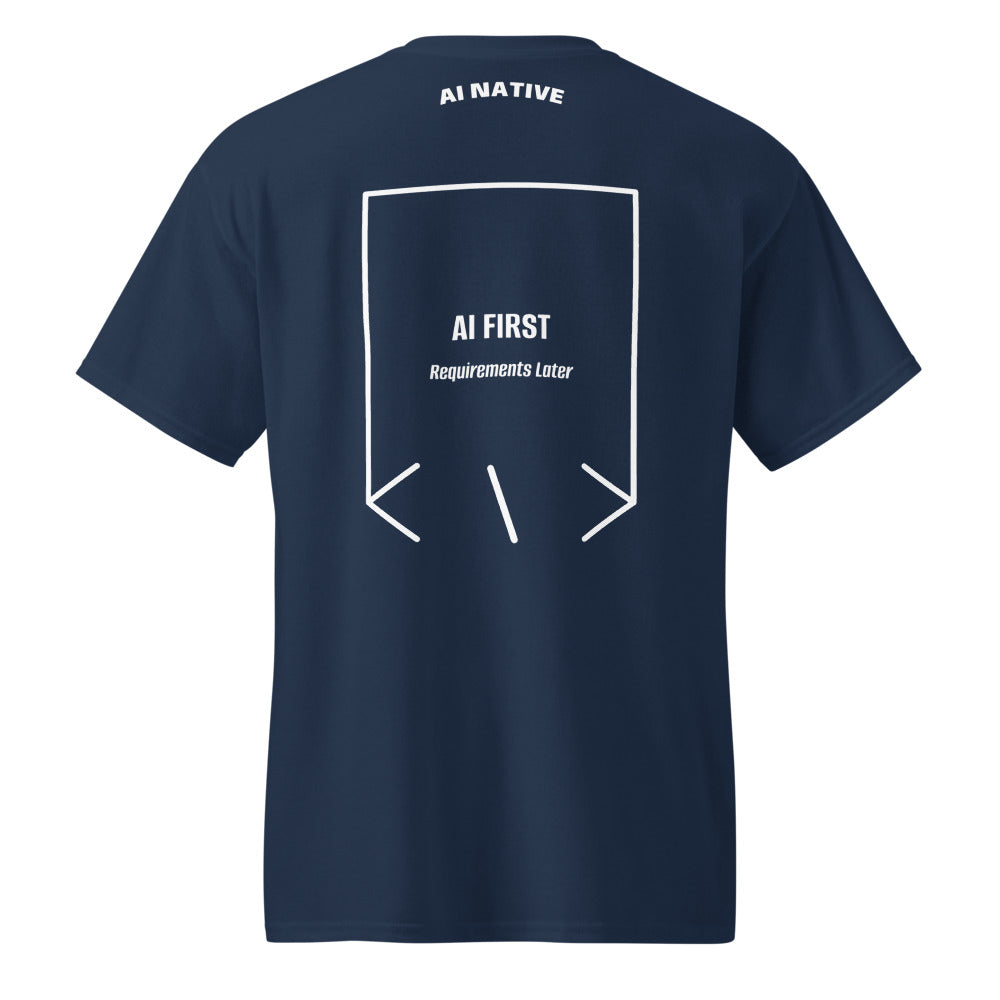 AI First — Navy White back mockup