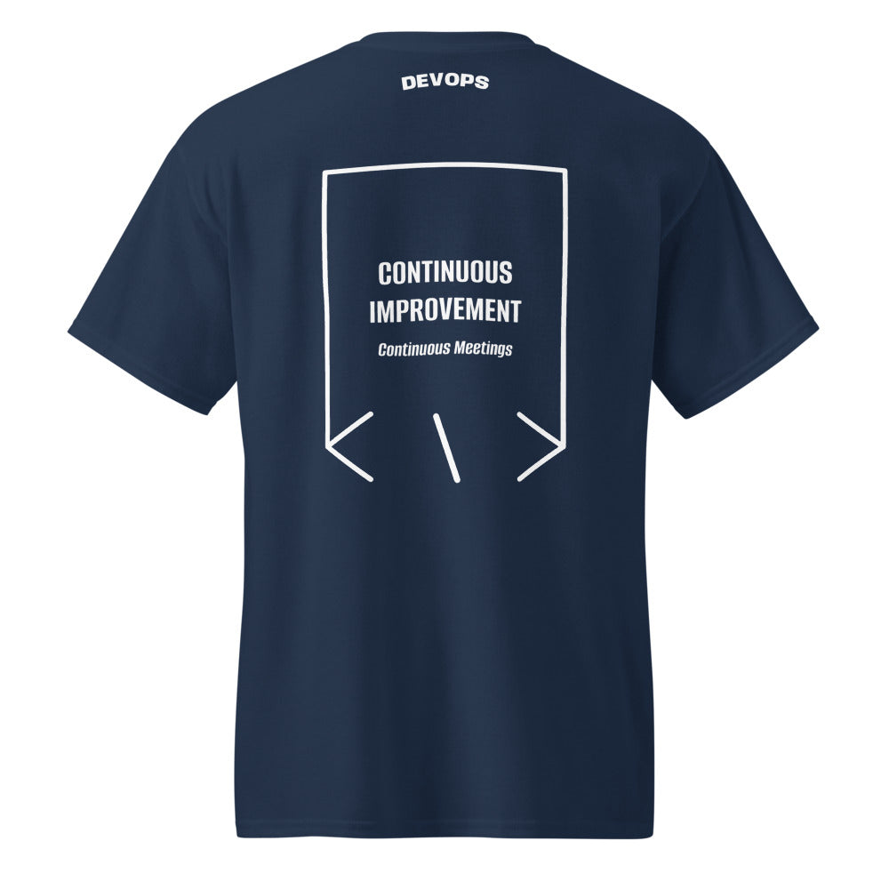 Continuous Improvement — Navy White back mockup