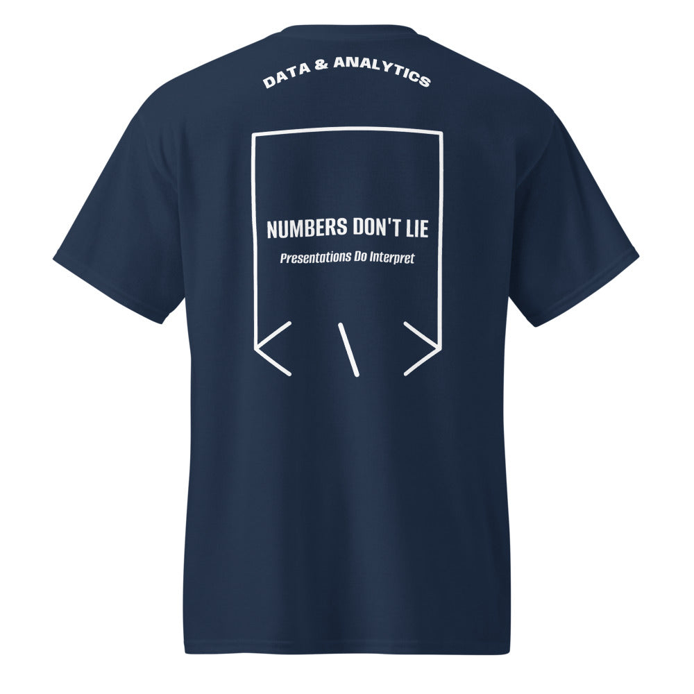 Numbers Don't Lie — Navy White back mockup