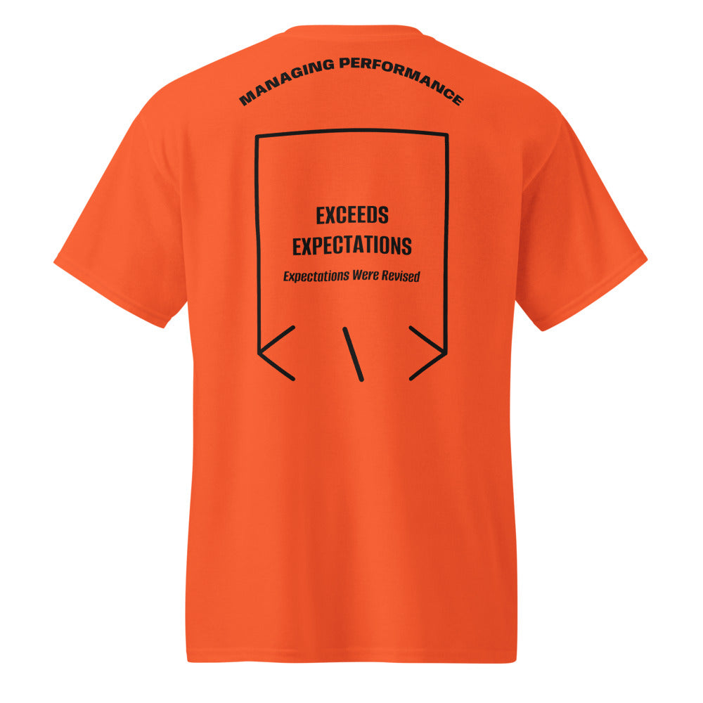 Exceeds Expectations — Orange Black back mockup