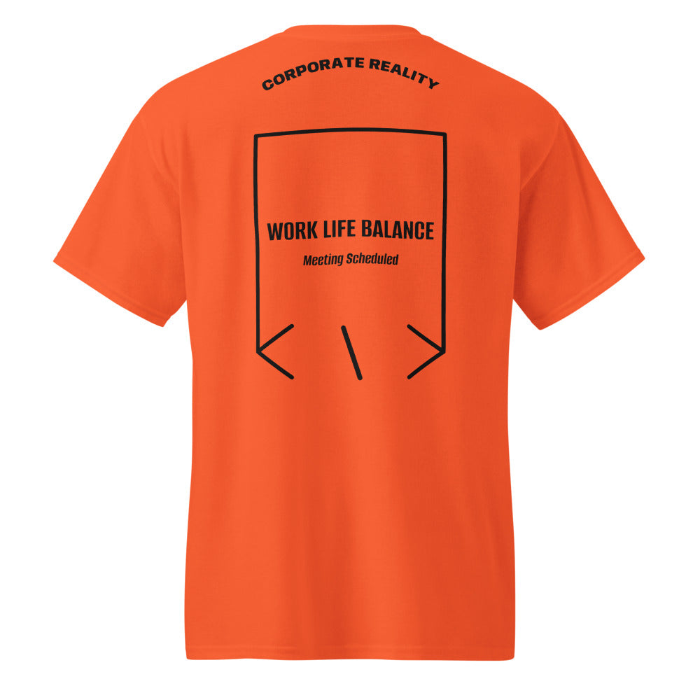 Work Life Balance — Orange Black back mockup