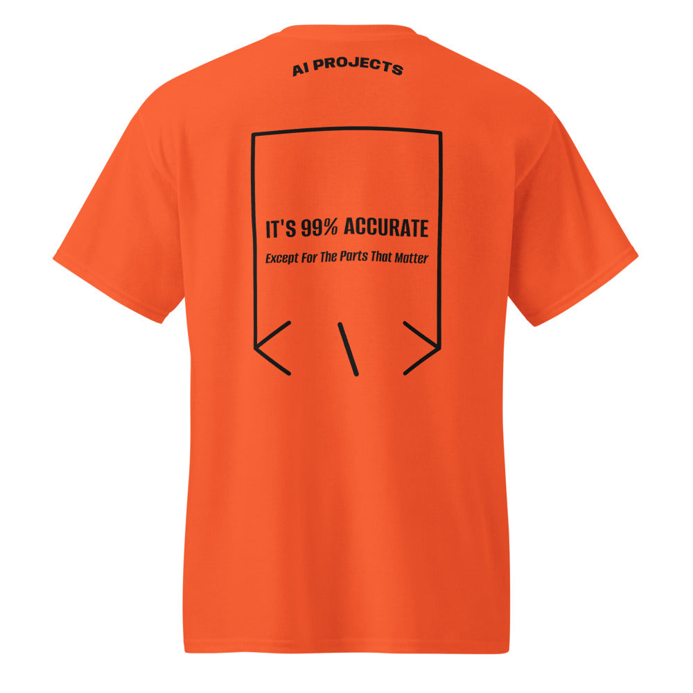 It's 99% Accurate — Orange Black back mockup
