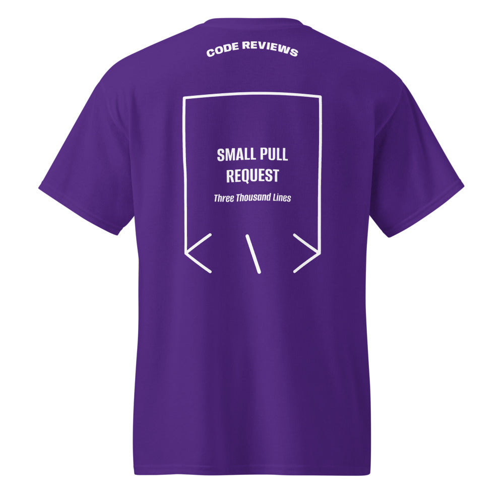 Small Pull Request — Purple White back mockup