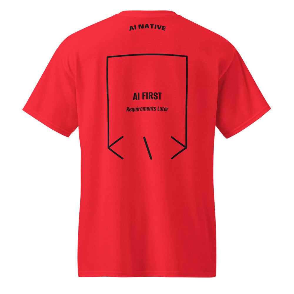 AI First — Red Black back mockup