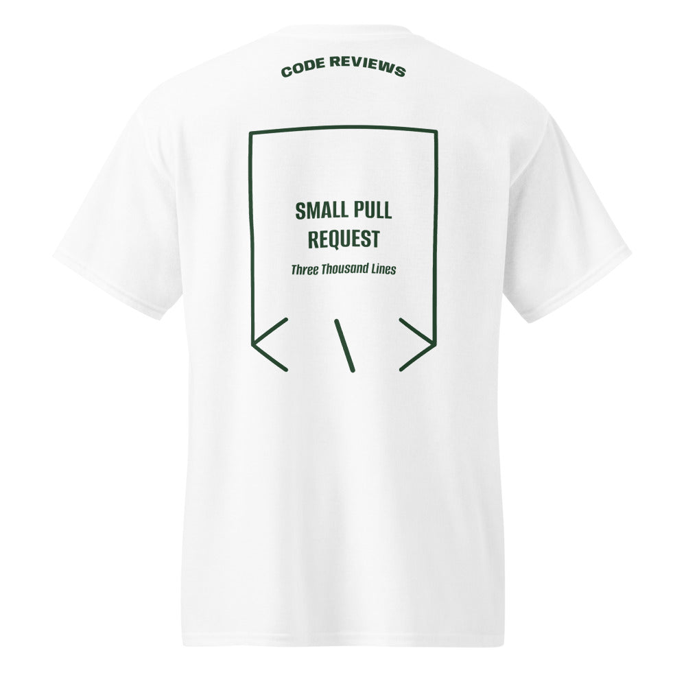 Small Pull Request — White Forest Green back mockup