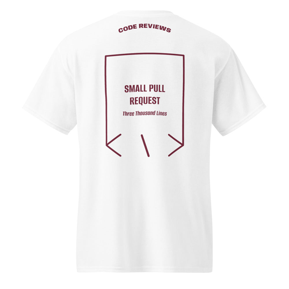 Small Pull Request — White Maroon back mockup