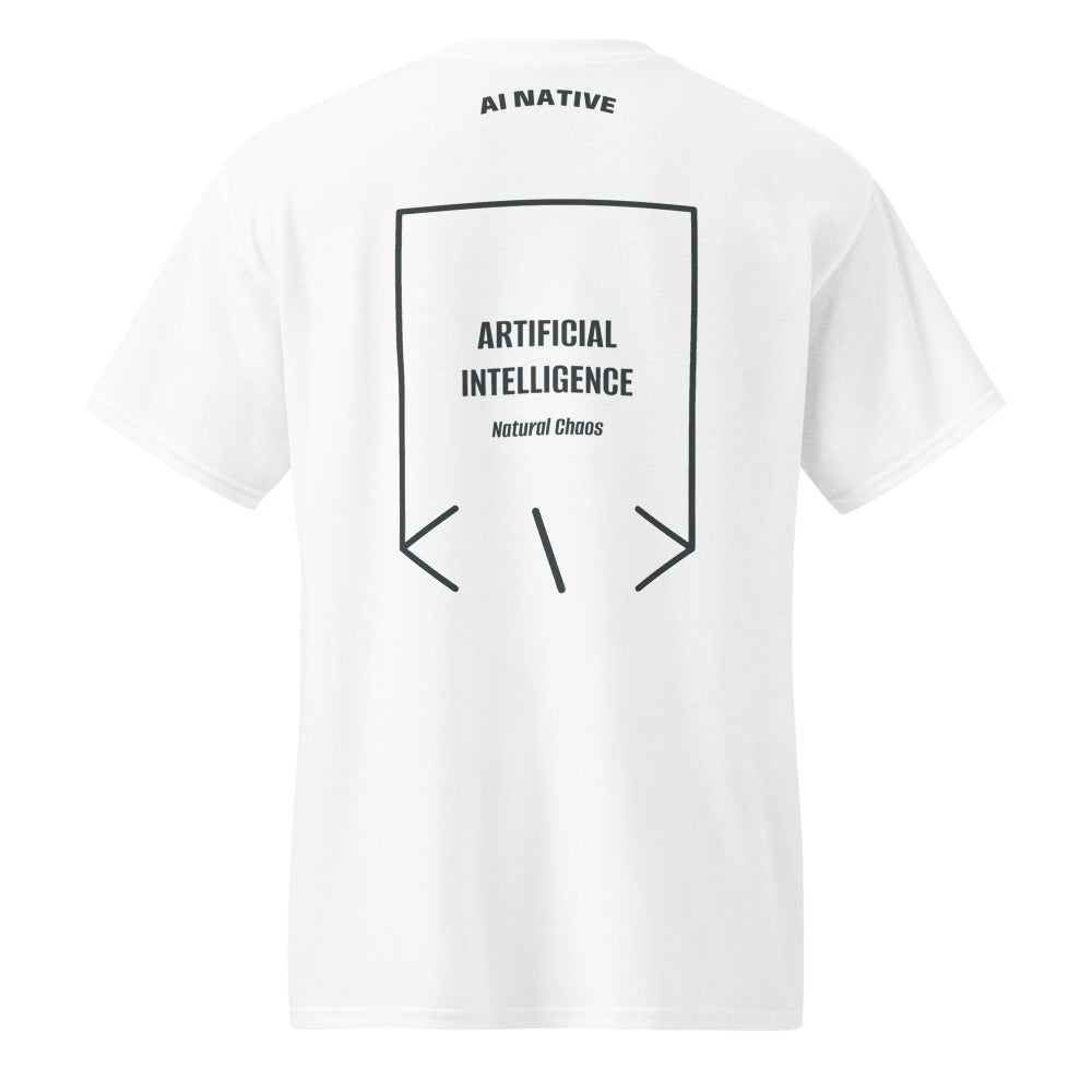 Artificial Intelligence — White Dark Heather back mockup