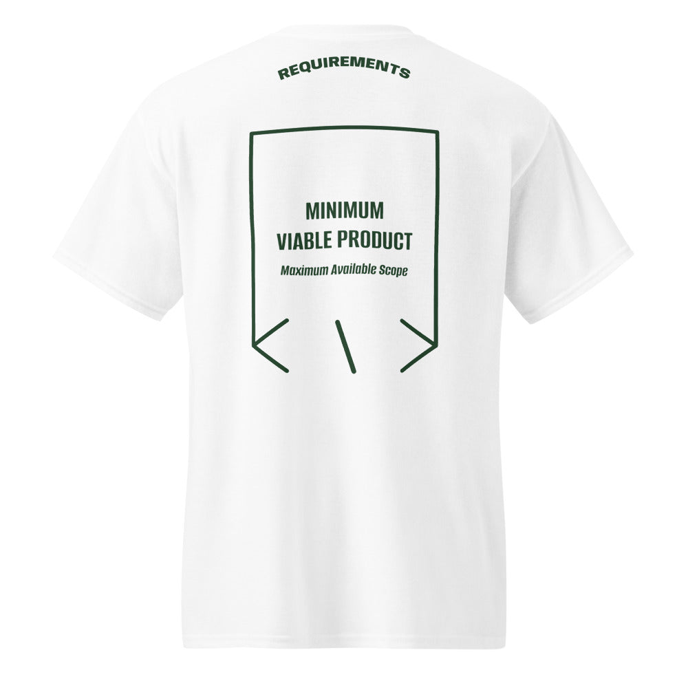 Minimum Viable Product — White Forest Green back mockup