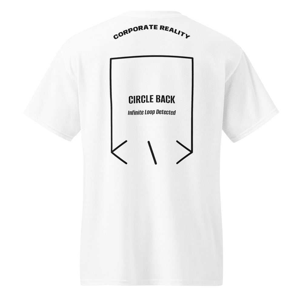 Circle Back — White Black back mockup
