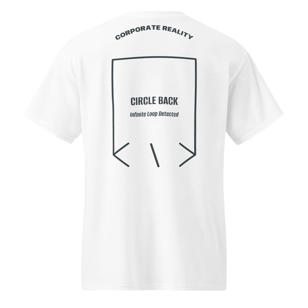 Circle Back — White Dark Heather back mockup