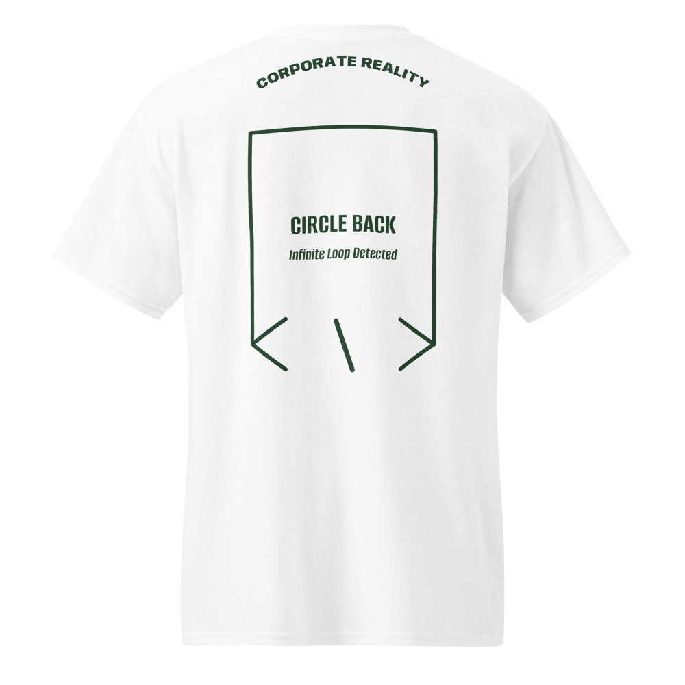 Circle Back — White Forest Green back mockup