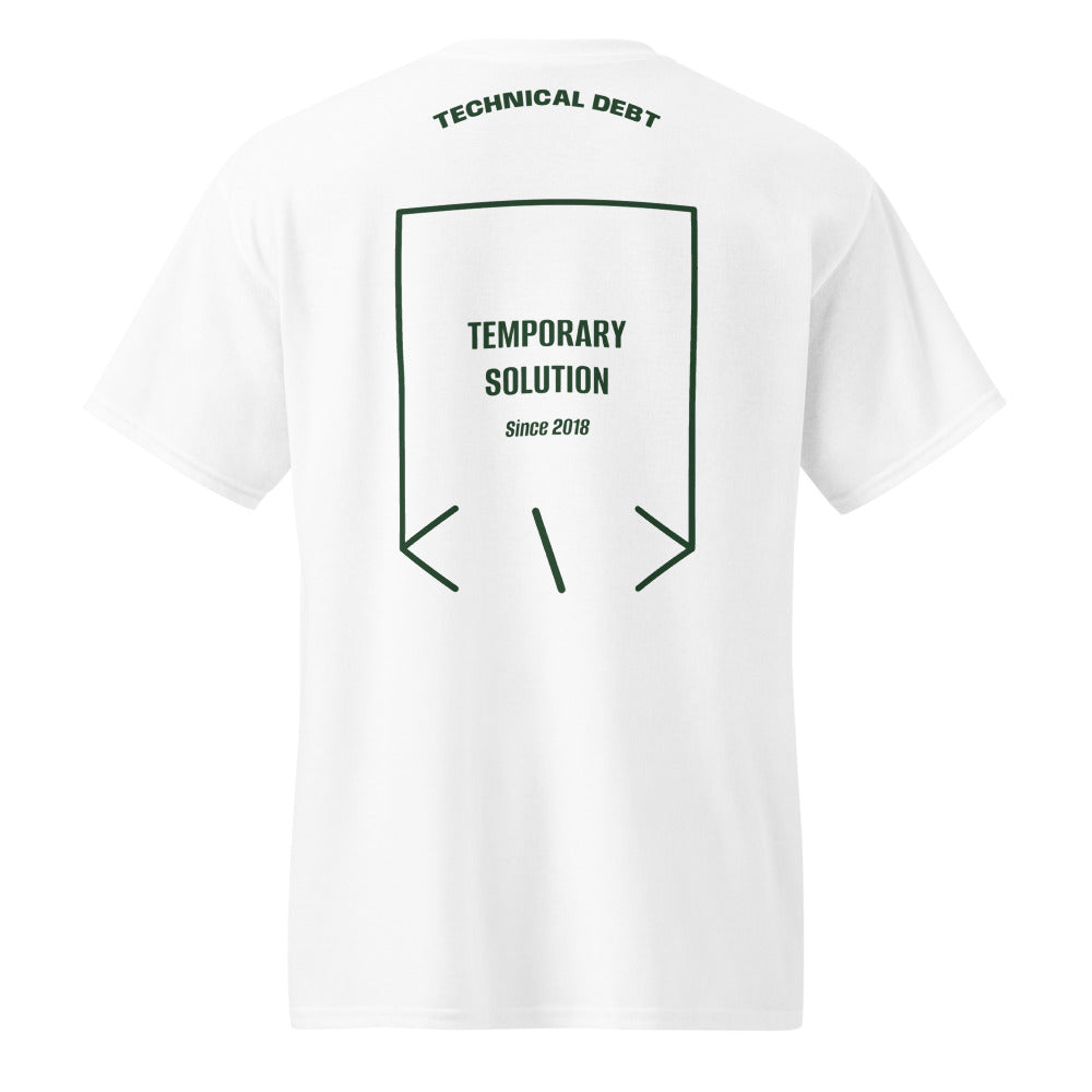 Temporary Solution — White Forest Green back mockup
