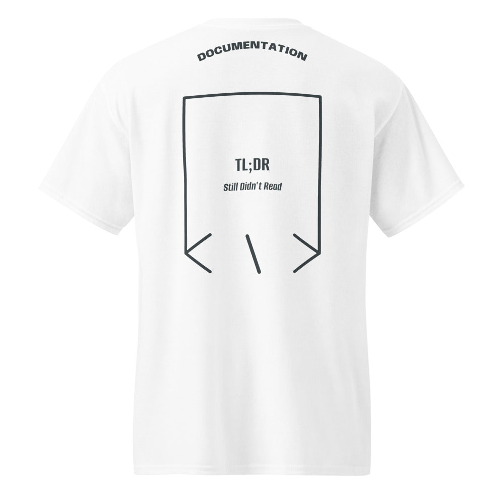 TL;DR — White Dark Heather back mockup