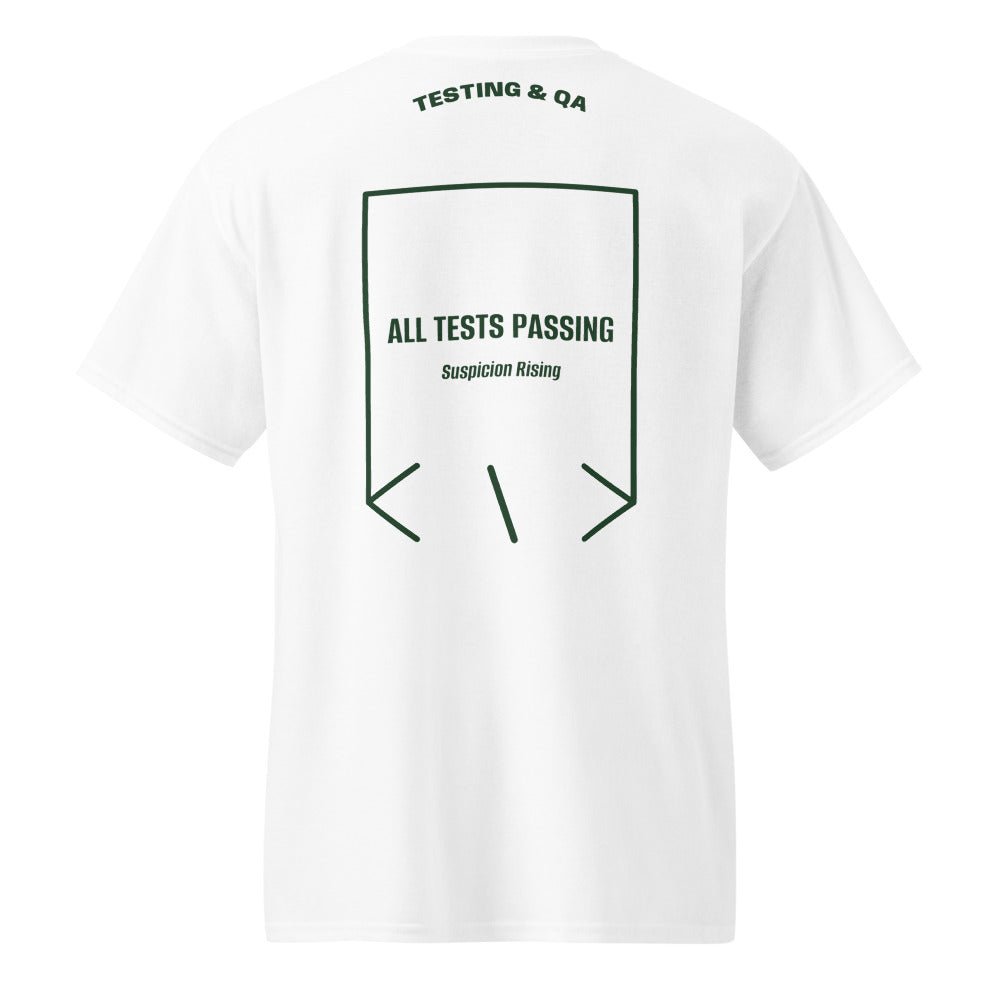 All Tests Passing — secondary back mockup