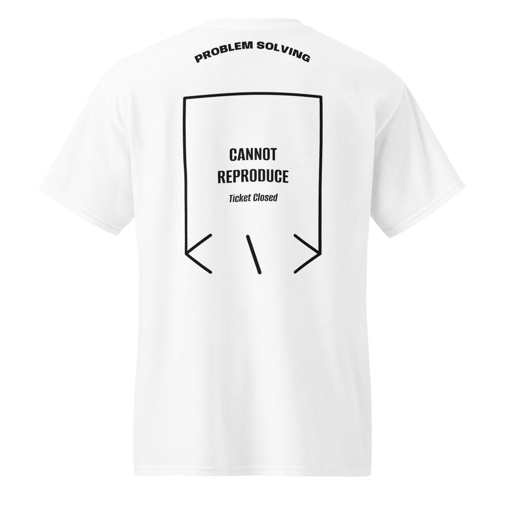 Cannot Reproduce — White Black back mockup